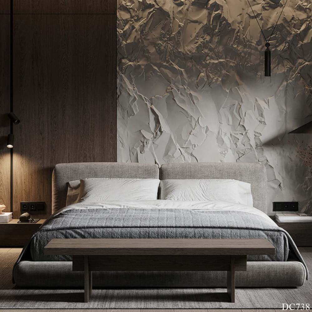 เตียงนอน Mjhomedesigns DC738 6 ft: L196xW230xH80 cm